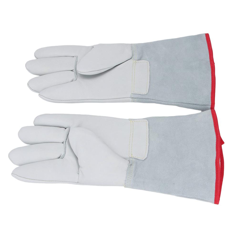 1 Pair 36cm Antifreeze Gloves Thickened Cowhide Low Temperature Protective Gloves for Liquid Nitroge