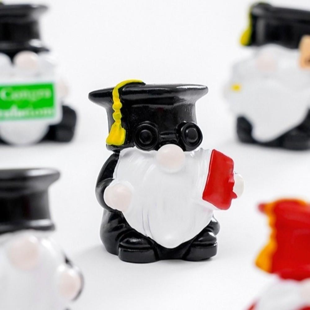 5 Pieces Resin Miniature Gnome Figurine Cute Small Dwarf Statue Home Decoration