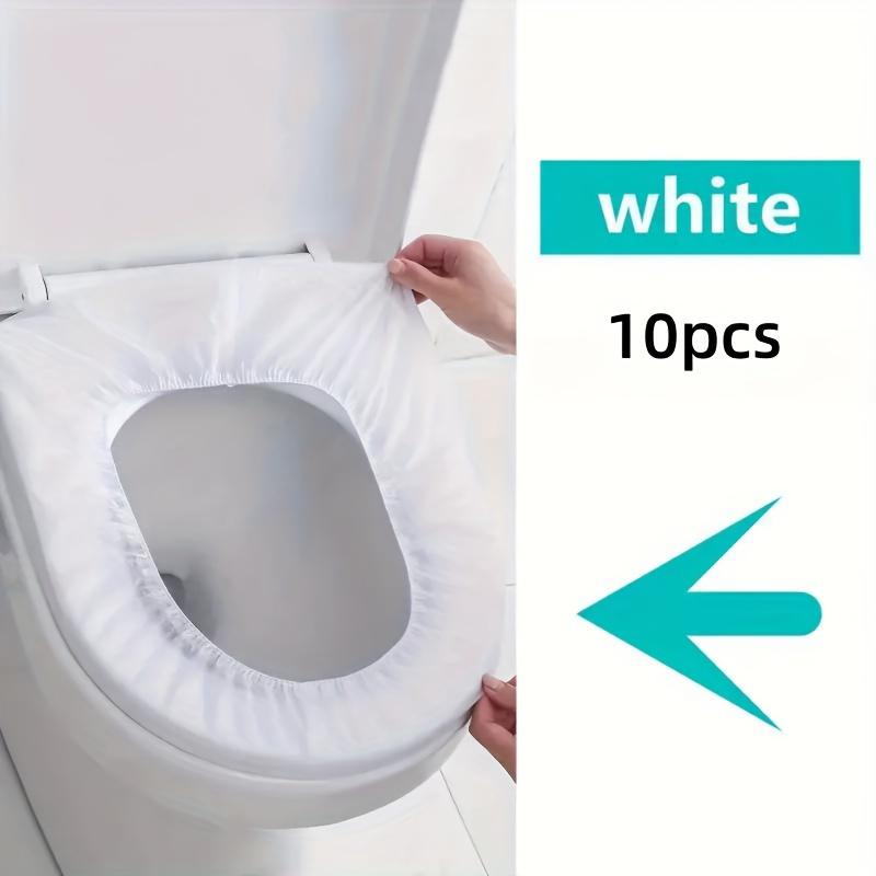 

10Pcs Disposable Toilet Seat Covers - Elasticated, Waterproof, and Stain-Resistant Toilet Seat Cover For Home Travel