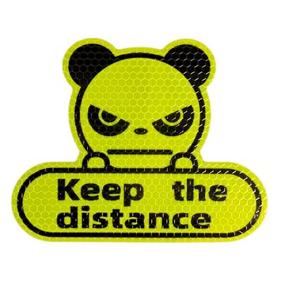 Creativo Panda arrabbiato Mantieni la distanza Adesivi riflettenti Adesivo per auto Decalcomania per finestra per auto Decalcomanie per auto Adesivo per decorazione carrozzeria auto