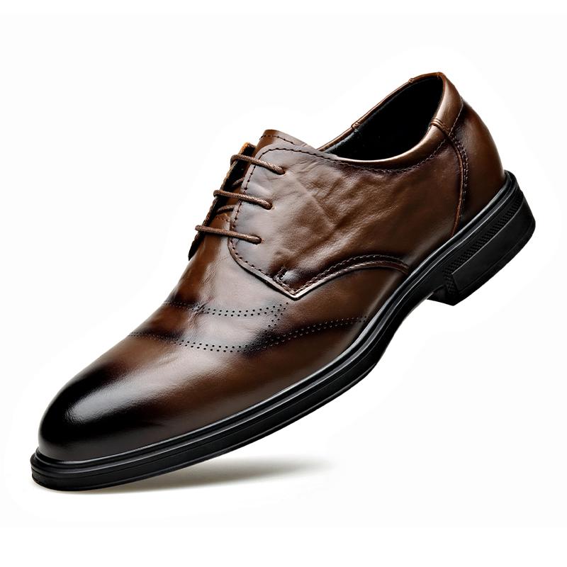 Fashion Fashion Men Leather Shoes Wedding Business Dress Sheos Lace Up Formal Dress Footwear Men's Oxford Shoes Classic Walking Sneakers