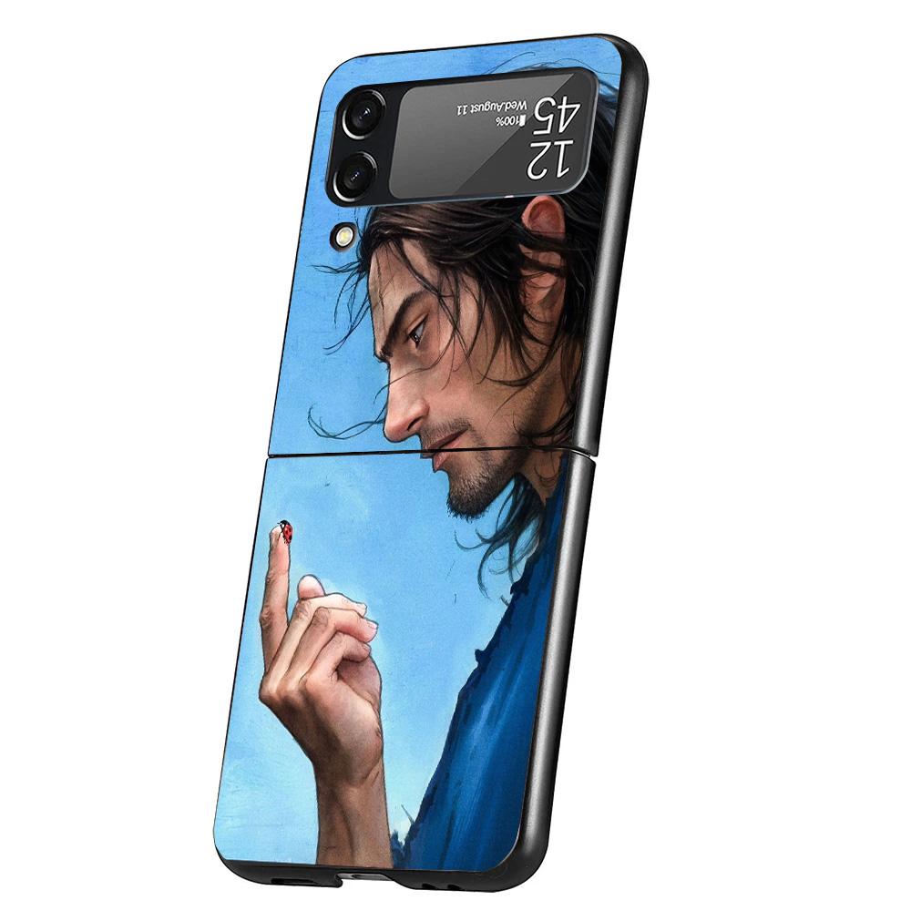 Anime Vagabond Samurai Cover Phone Case For Samsung Galaxy Z Flip 7 6 5 4 3 5G Flip7 Flip6 Flip5 Flip4 Flip3 Black Fundas Shell