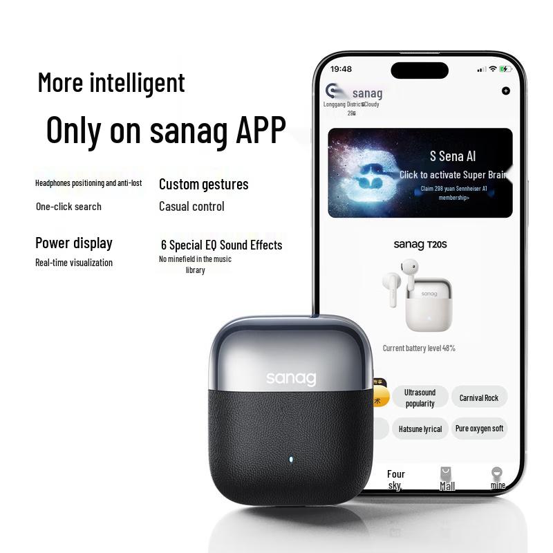 Saina T20S Wireless Semi-in-ear Bluetooth Earbuds