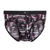 Ice Silk Men's Triangle Underwear Summer Breathable Summer Sexy Mid Waist Print Underwear