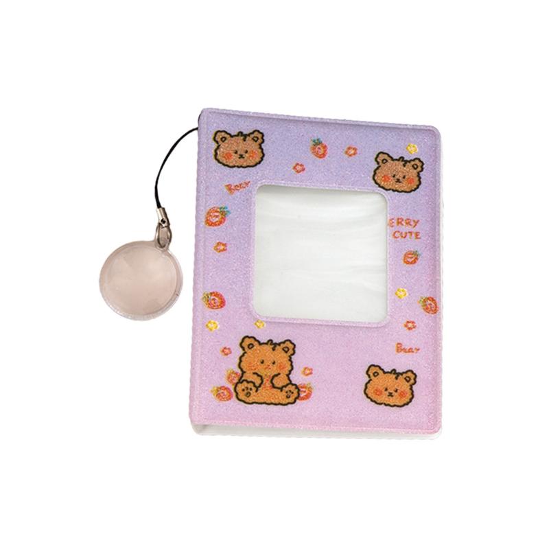 32 Pockets LOMO Photo Album Mini Photo Album Booklets for 2 X 3 Inches Instant Photo Landscape Postcard Photograph Cards
