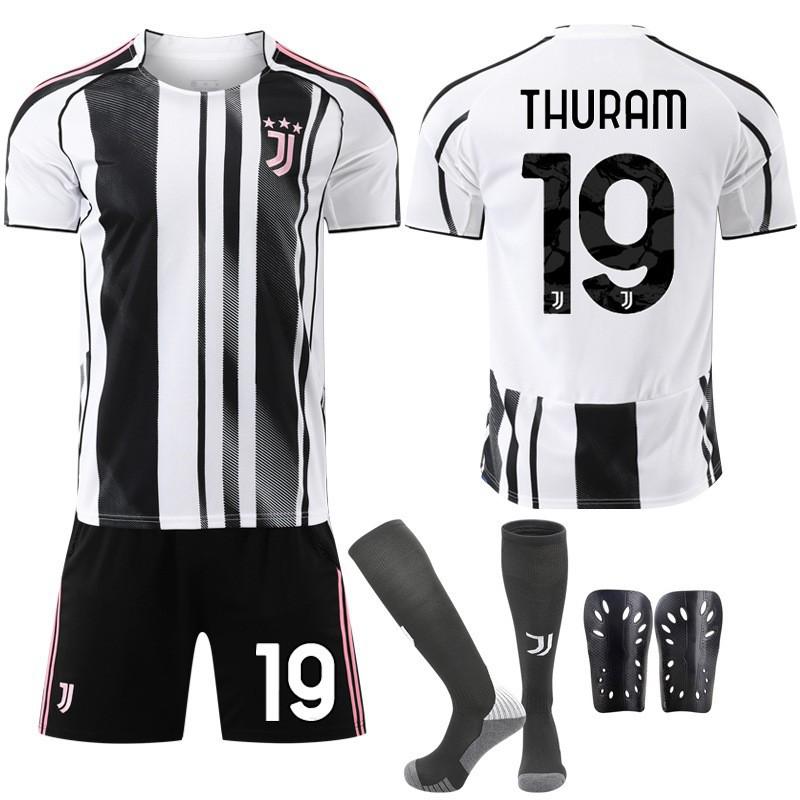 Sezonul 2022-26 Sezonul 7 Chiesa 9 Hovic Negru Alb Jachetă de Fotbal Ediție pentru Copii Set Tricou de Casă Juventus