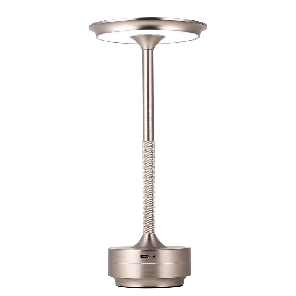 

Беспроводные настольные лампы перезаряжаемые, портативный настольный светильник, светодиодный настольный светильник с 3 цветами и регулировкой яркости, для улицы/ужина/патио/ресторана серебряный