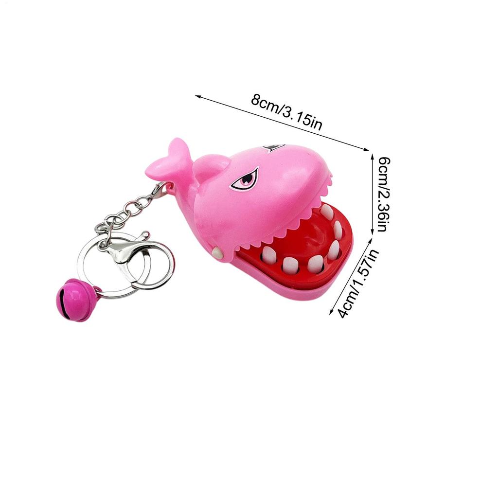 Finger Biting Keyring for Kid Interactive Finger Biting Shark Toy for Girls Novelty Collectible Kid Animal Toy for Home School