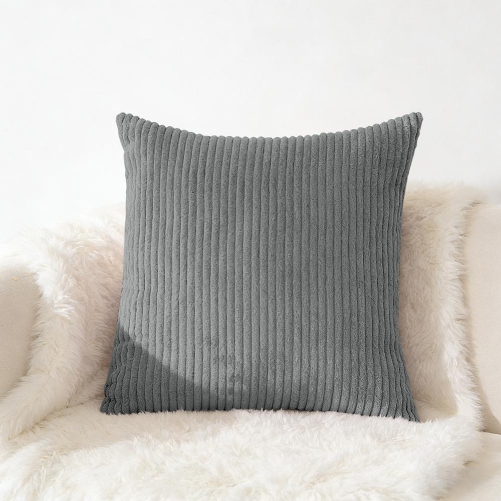 Cord Kissenbezug 40x40 45x45 50x50cm Weicher Plüsch Flanell Kissenbezug Flauschiger Sofakissenbezug für Sofa Wohnzimmer Dekoration