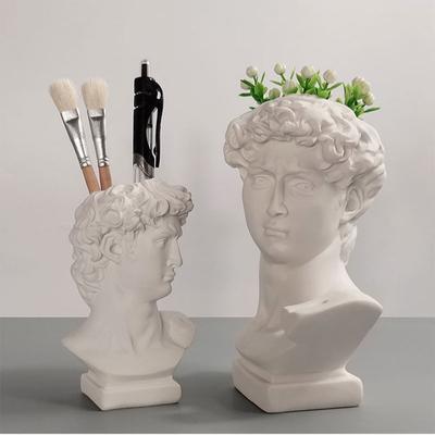 Kreativ Blomkruka Konst Sminkborste Förvaring Pennställ Davidstaty Harts Medici Vas Skrivbordsorganisatör Heminredning Prydnader