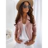 Women's Suede Moto Biker Jacket Zip Up Lapel Long Sleeve Slim Fit Casual Outerwear