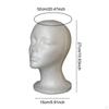 Mannequin Head Display Stand Foam Wigs Manikin Model Round Base for Headwear Hairpieces