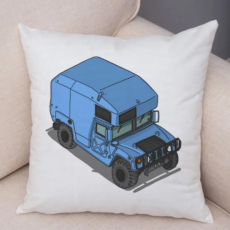 Cartoon Toy Car Decorative Pillowcase Car Ornaments Office Living Room Sofa Home Pillowcase