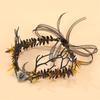 Natural Elf Forest Theme Headpiece With Realistic Twigs And Plastic Grass For Outdoor Party Photography Costume Props