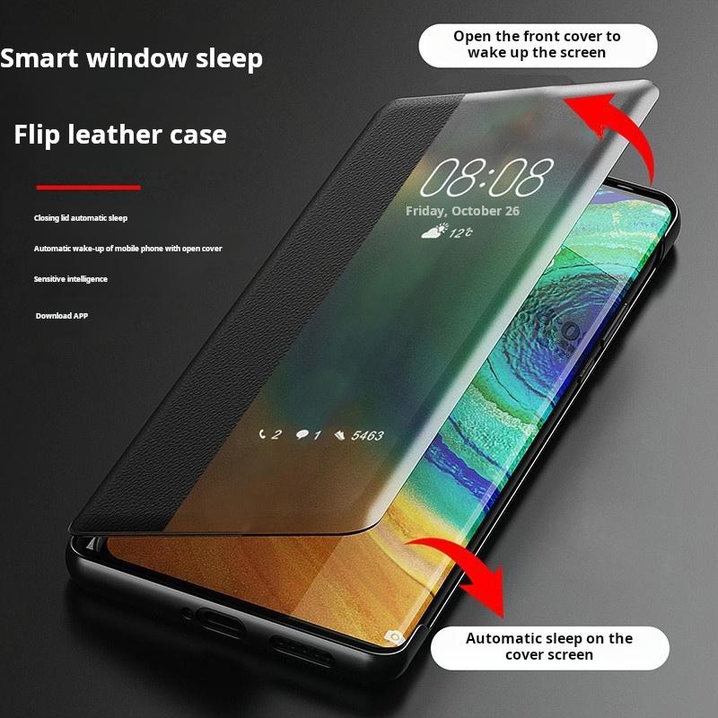 Pouzdro s okénkem pro Samsung Galaxy S25 S24 S23 S22 S21 S20 Note 20 Ultra Plus PU kůže Chytrý flip Nárazuvzdorný kryt Skořepina