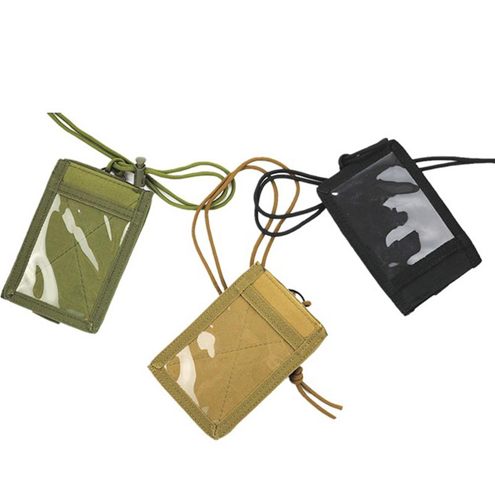 Tactical ID Card Holder Hook and Loop Patch Badge Holder Neck Lanyard Key Ring and Credit Card Organizer