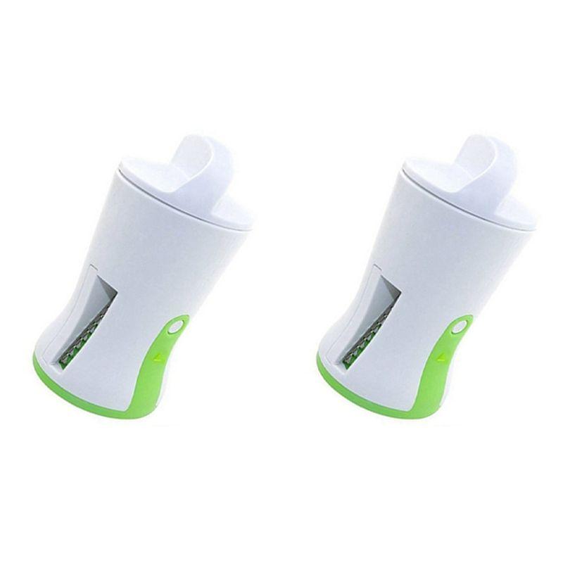 A84X-2 Pc Spiral Funnel Vegetable Grater ABS Stainless Steel Carrot Cucumber Slicer Chopper Vegetable Spiral Blade Cutter
