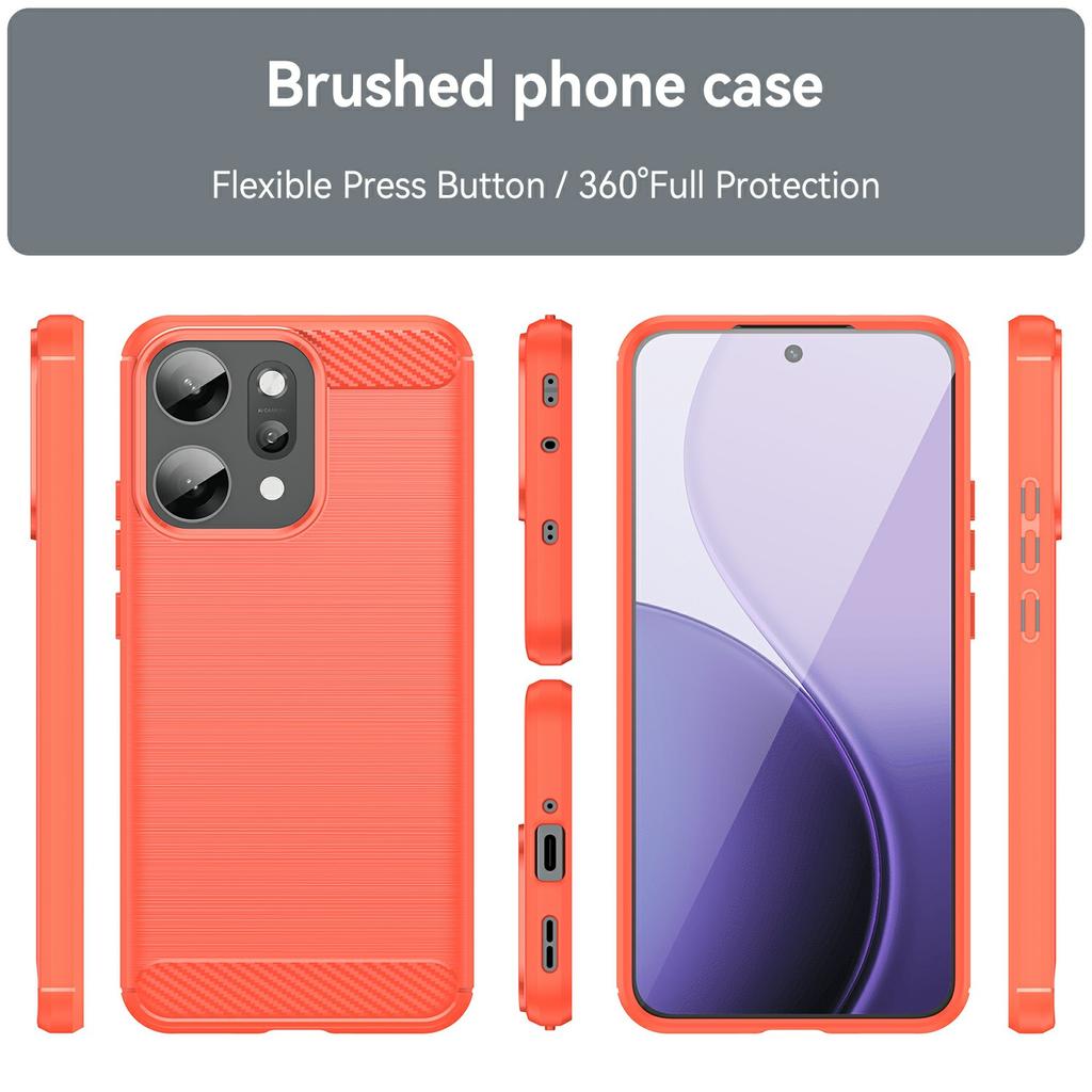For Oppo Reno14 Pro 5G (Global) Case Protective Phone Cover Carbon Fiber Texture Brushed