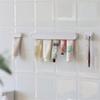 Long Adhesive Wall Hook For Toothpaste Face Cleanser Holders Clip Waterproof Plastic Bathroom Storage Organizer Shelf