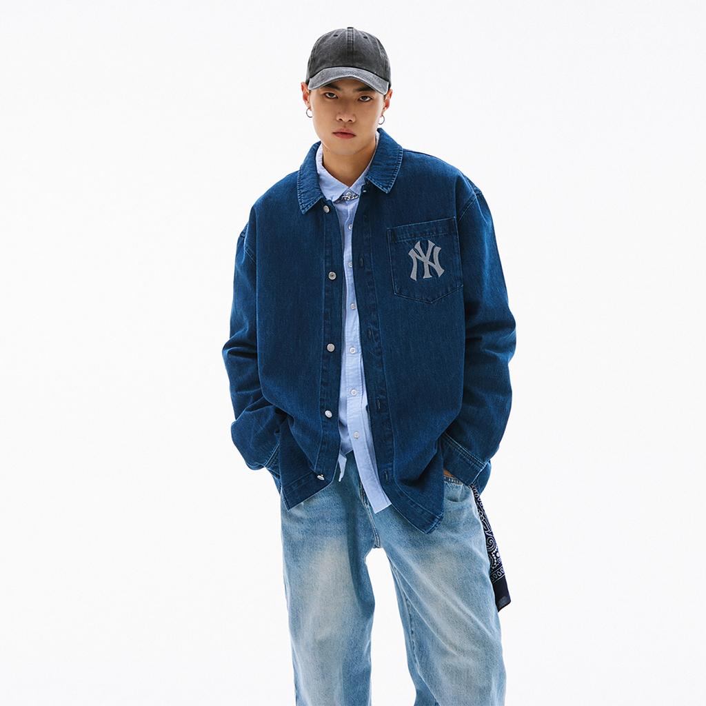 New MLB New York Yankees SS24 Shirt Unisex Indigo 3ADRM0241-50INS