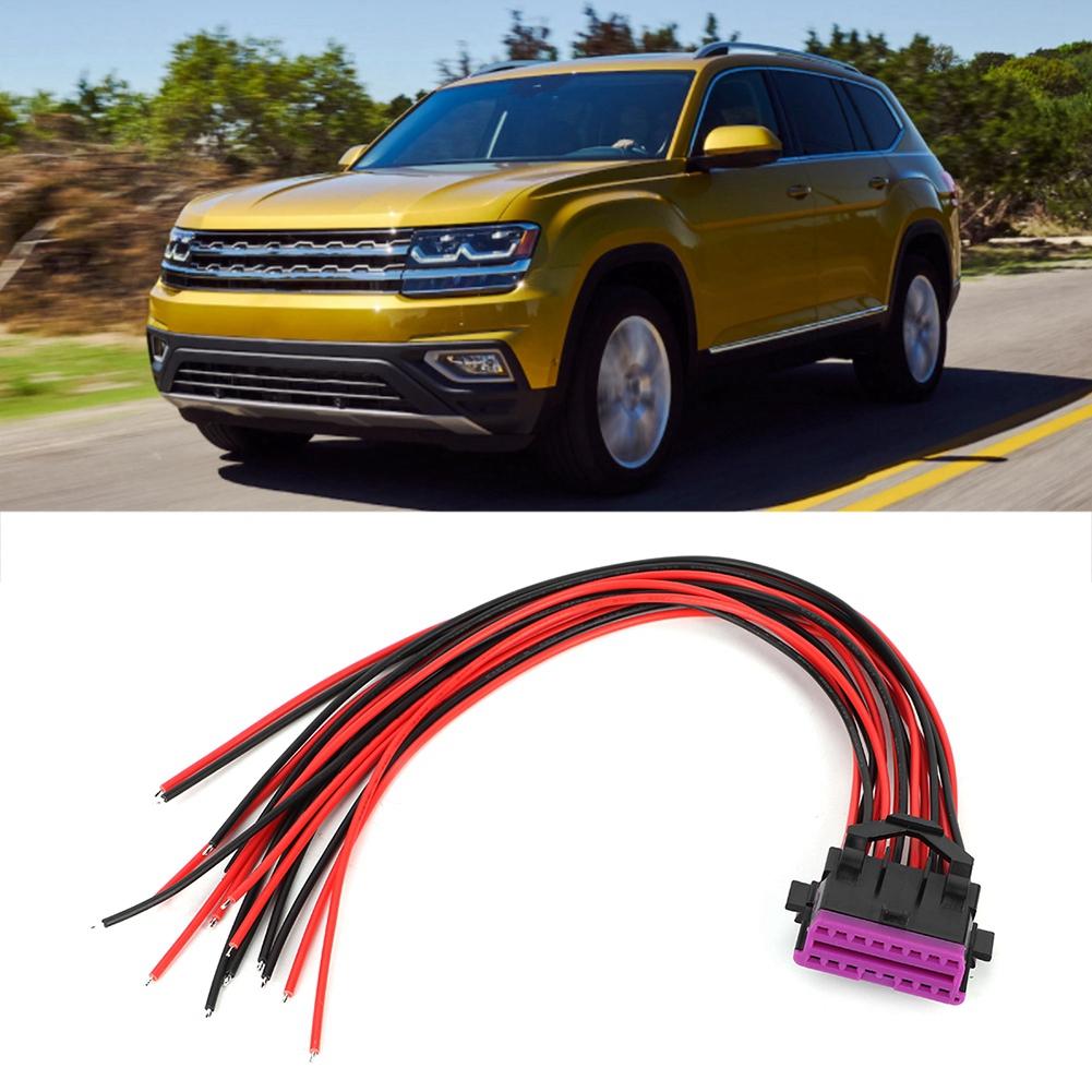 OBD2 16Pin Male Connector Adapter Opening Female Cable for Extension Adapter