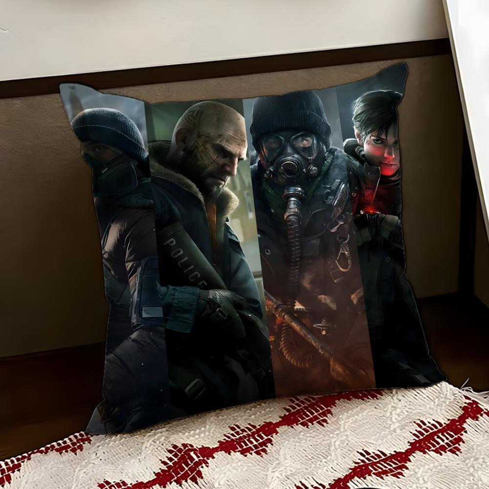 The DDivision 2game Cushion Cover Reversible Soft Durable Pillow Cover Home  Car MultiScene Use for Daily Comfort