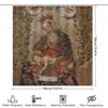 Vintage Religious Madonna Shower Curtain Set Christian Holy Mother Bath Decor With Cross Pattern For Home Decoration