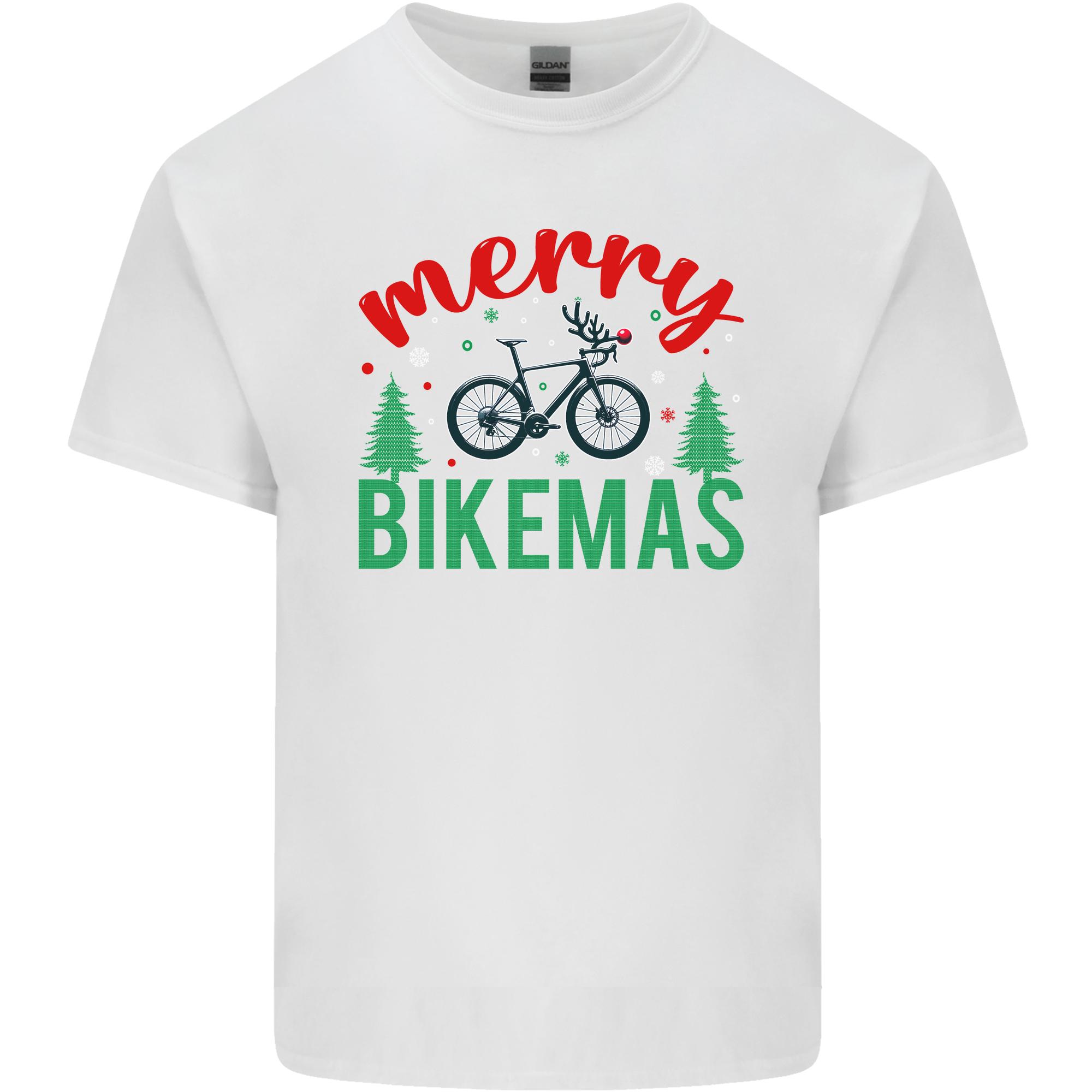 Merry Bikemass Funny Cycling Bicycle Xmas Bike Unisexs Light Cotton TShirt S