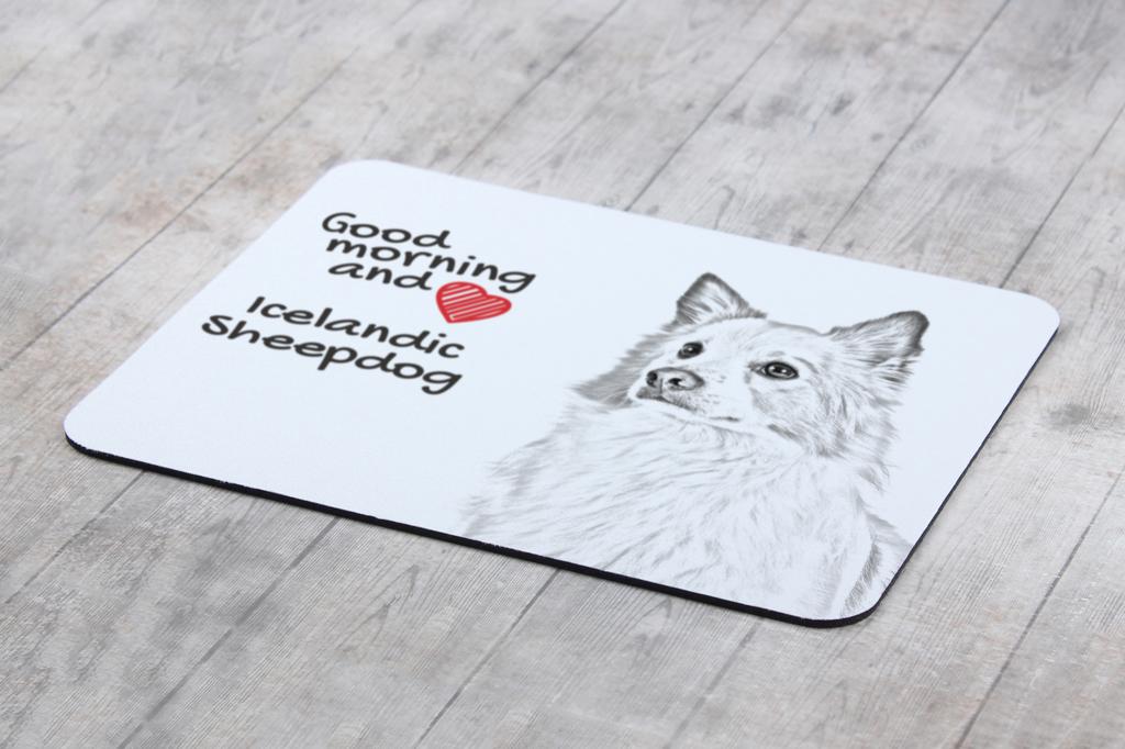 Icelandic Sheepdog, Icelandic Spitz- mouse pad with print, personalized dog-themed mouse pad, unique gadget for an office worker by Art-Dog brand – Mo
