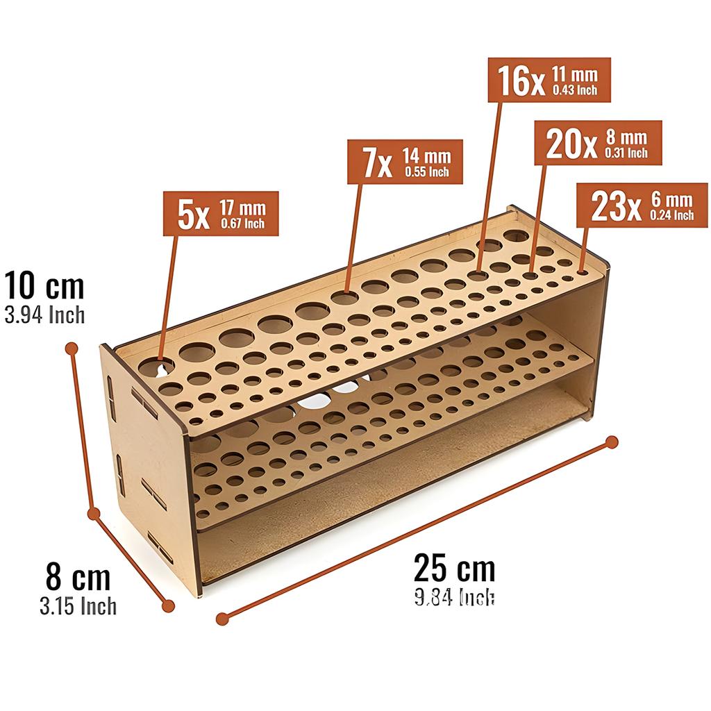 67/71 Hål Trä Penna&Penselhållare Organizer Artister Studenter Smink Skrivbordsförvaring Målningsmaterial Organisation Pappersvaror