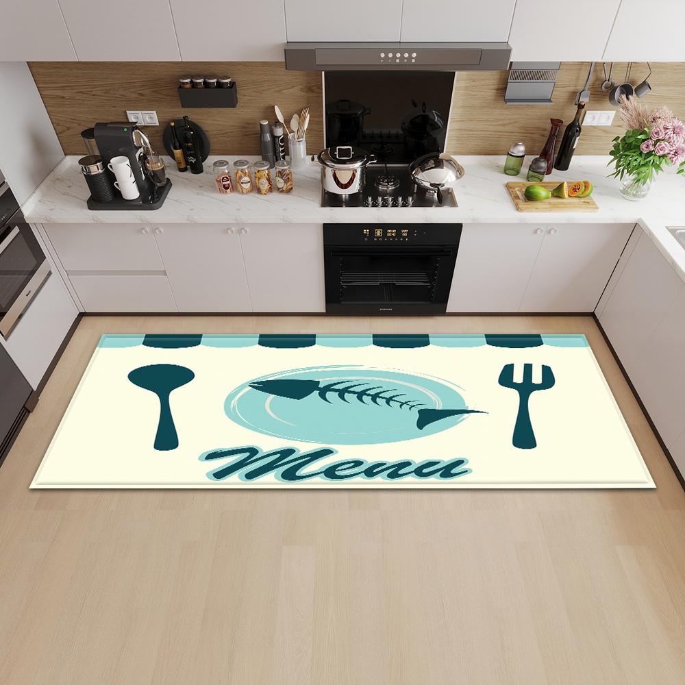 Kitchen Mat Entry Door Mat Bedroom Carpet Corridor Bathroom Non-slip Floor Living Room Pattern Rug