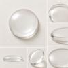 6xTime Gem Glass Patches Round Flat Crystal Cabochons for DIY Jewelry Making 35mm (5pcs/pack)