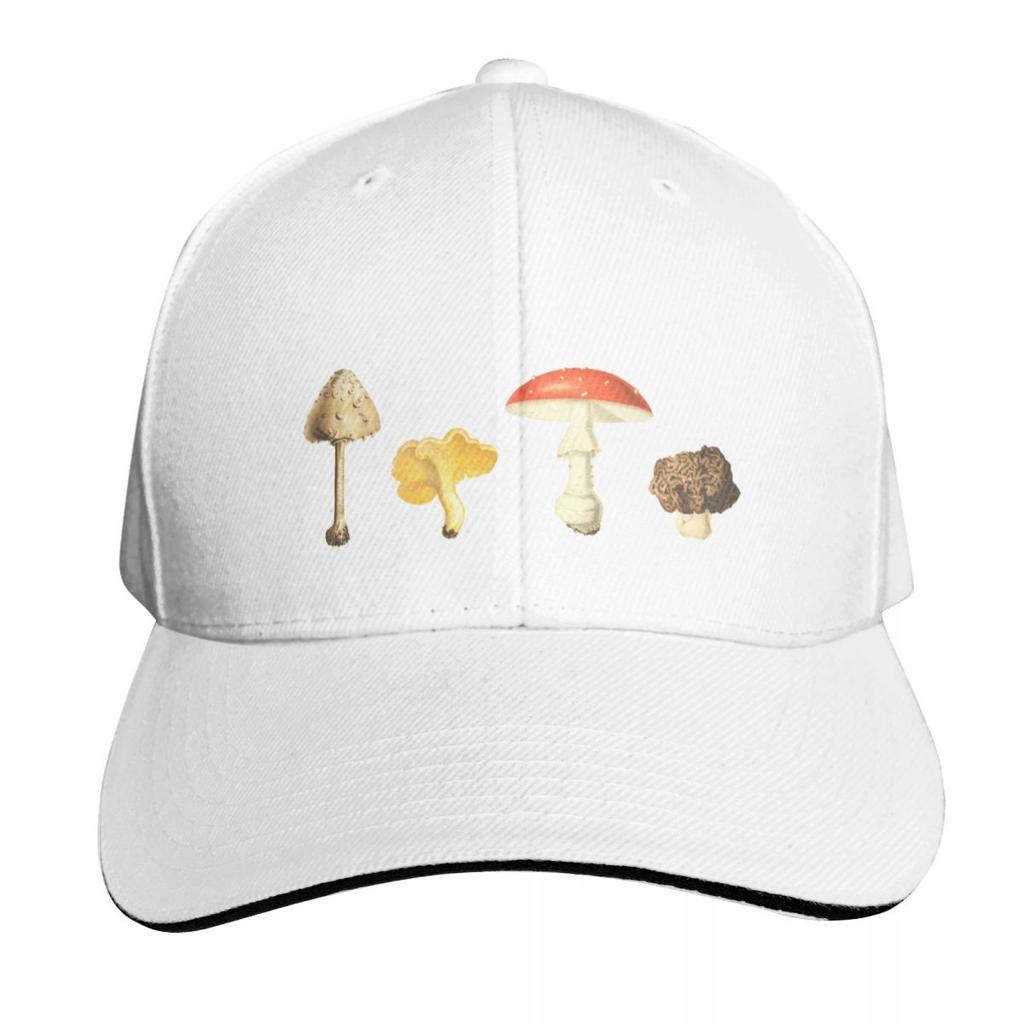 Autumn Mushrooms Vintage Mushroom Illustrations Baseball Cap Golf Cap Unisex Hat Ball Cap Birthday Golf Women Unisexs