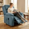 Lift Chair with Soft Cover, Recliner Chair with Remote Control and Side Pockets, Blue