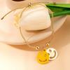 New summer cute cartoon double-layer smiley face temperament Jane girlfriend adjustable less bracelet