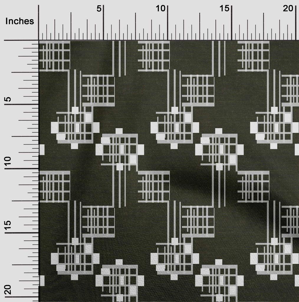 oneOone Cotton Flex Fabric Geometric Kasuri Fabric Prints By Yard 40 Inch