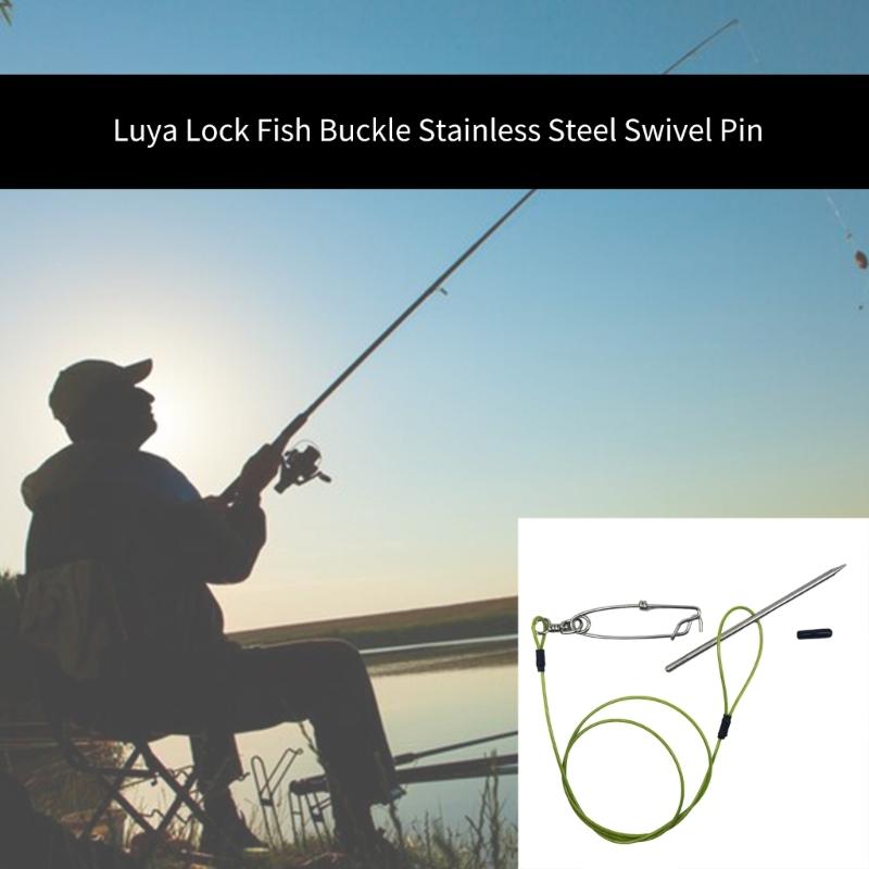 Stringer Fish Holder Kayak Fishing Big Game Fish Needle Hook for Diving Fish Stringer with Clip and Stainless Cable