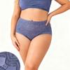 Big Size Ladies Summer New Sexy Lace Breathable No Mark High Waist Belly Triangle Briefs