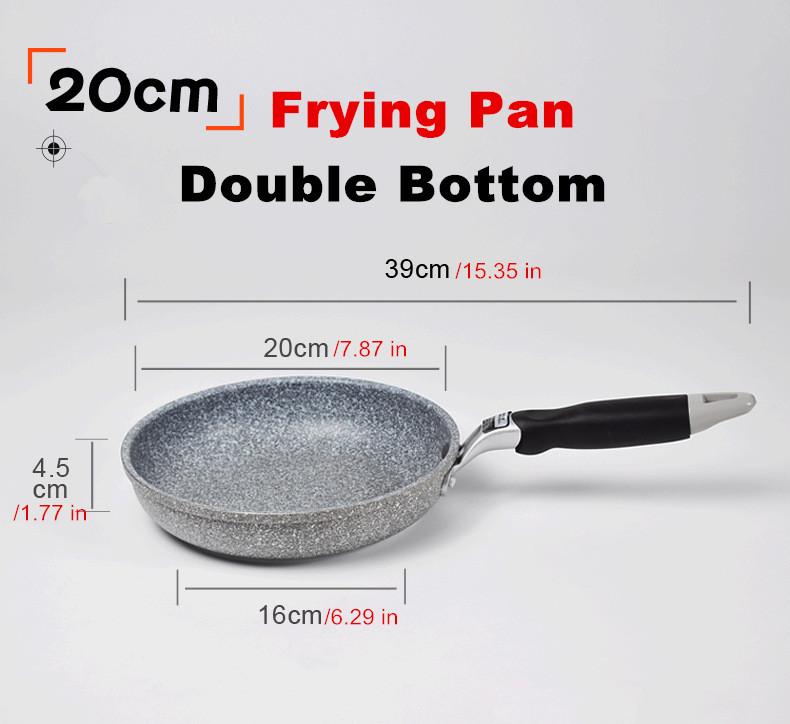 Durable Non-Stick Wok Frying Pan Ceramic Pot Home EggSteak Skillet Pancake Fried Induction Cooker Gas Stove Special Saucepan