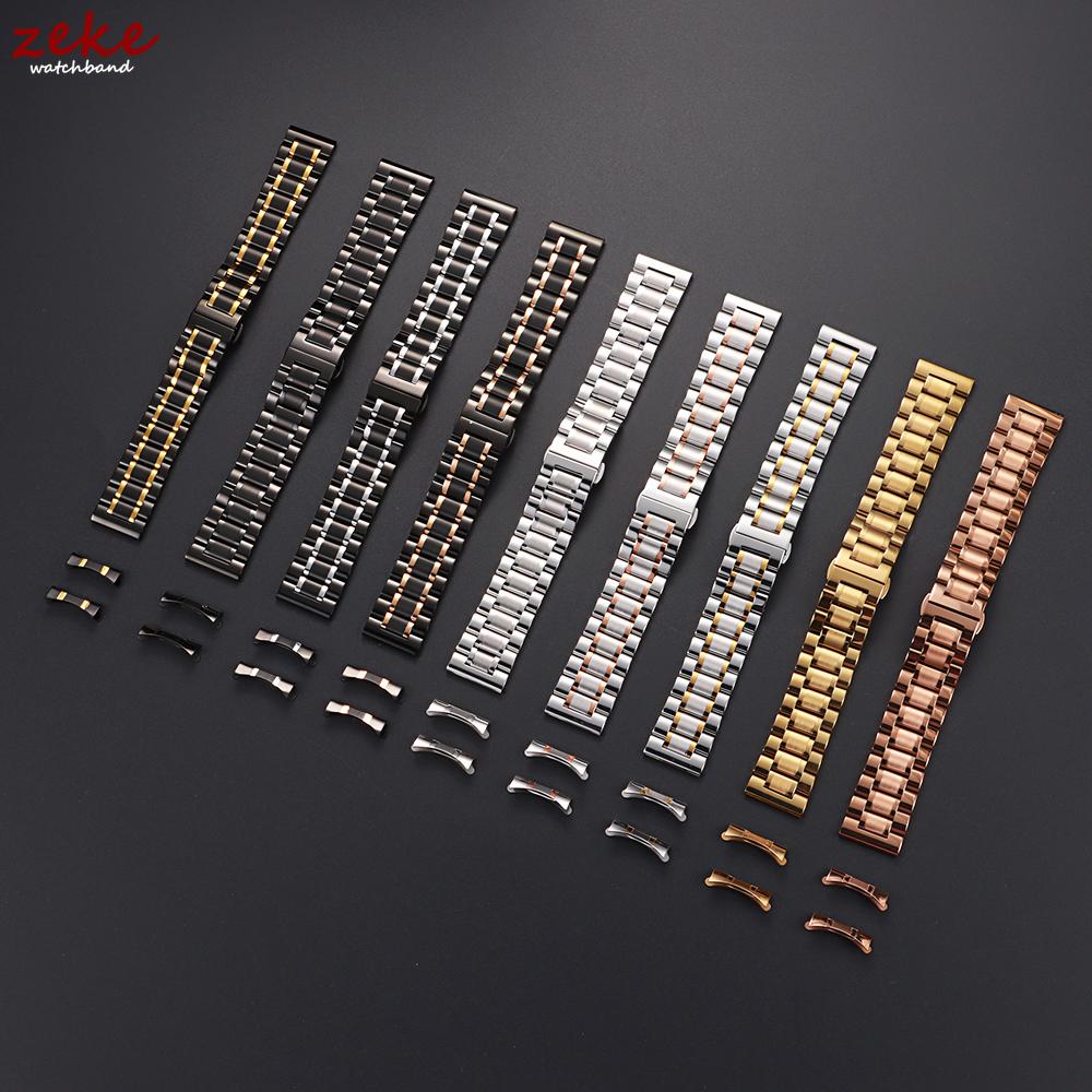 Luxury Arc Flat End Solid Stainless Steel Watch Bracelet for Tissot Butterfly Clasp Strap 12/14/16/18/19/20/21/22/24mm Watchband