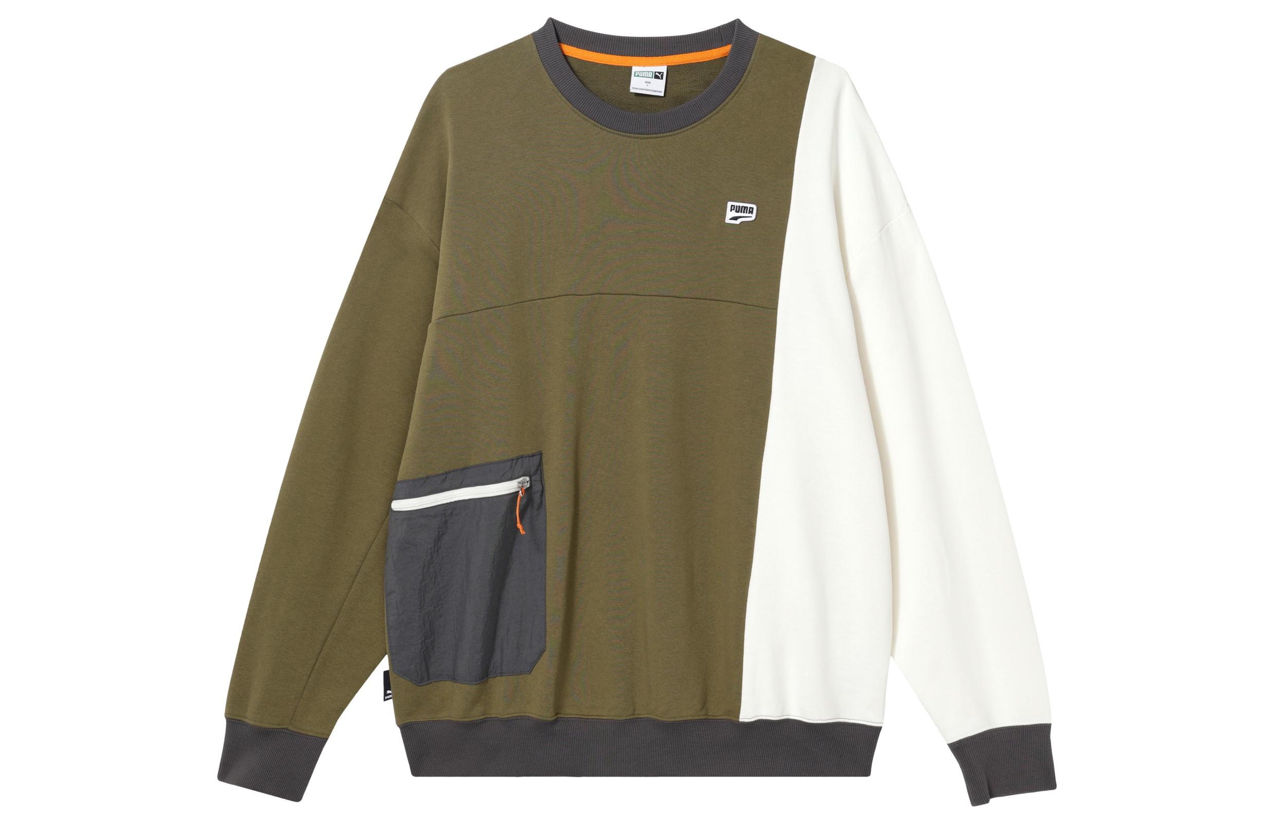 PUMA Sweatshirts Men s Green Crew Neck Moderate Other 622923-52 L