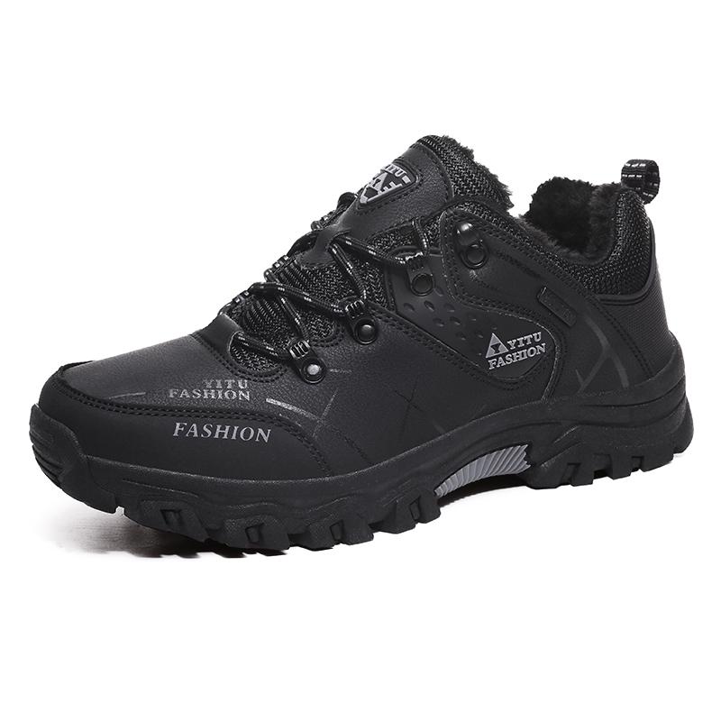 Suede Leather Men Hiking Shoes Outdoor Trail Trekking Sneakers Men Non-slip Breathable Climbing Shoes Men Mountain Sports Shoes
