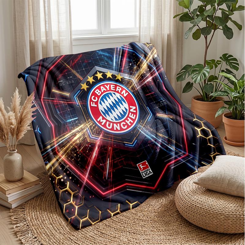 Bayern Munich Theme Blanket Soft Flannel Blanket Plush Throw Blanket Cozy Sofa Bed Blanket for Home Decor