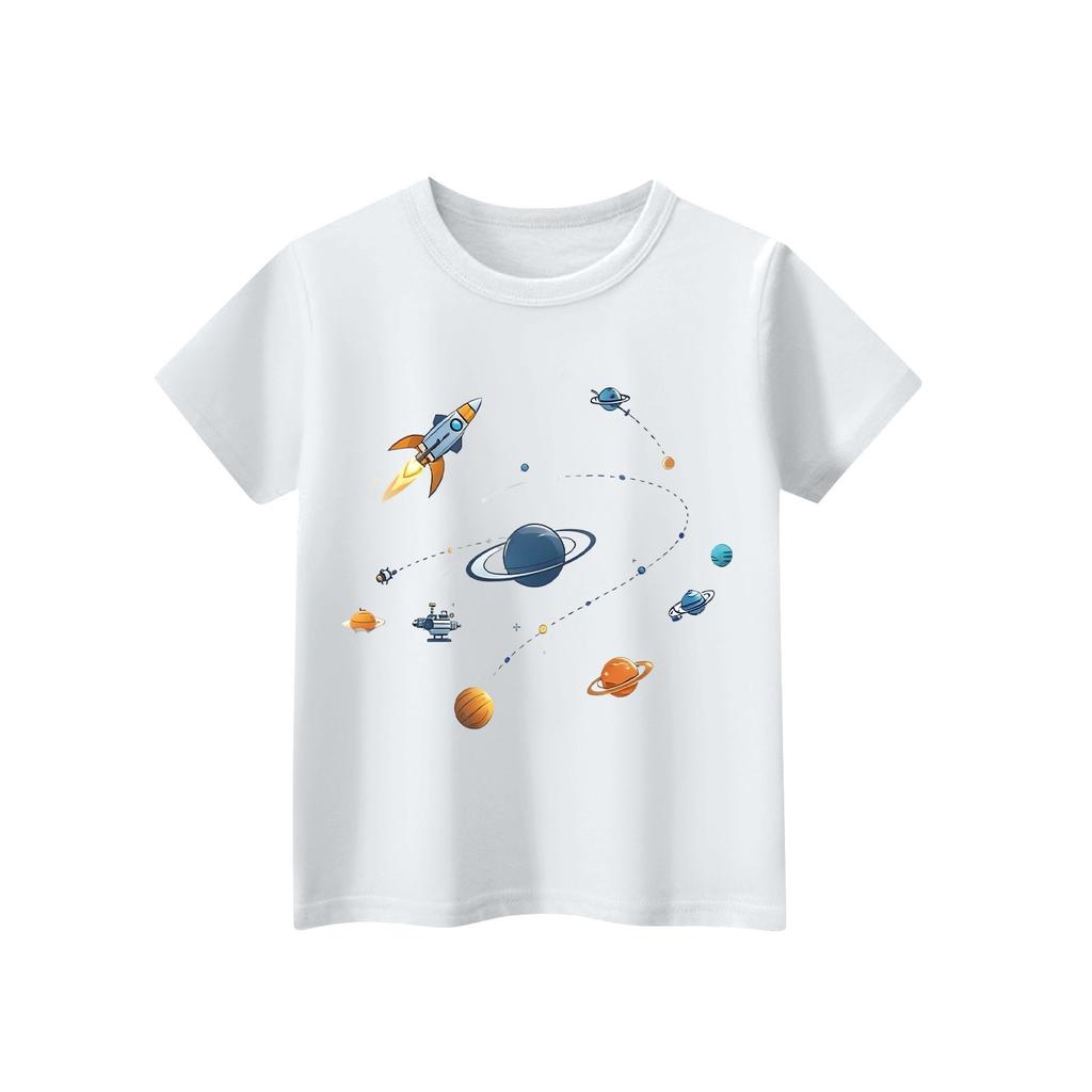 Children's Short Sleeve Neck T-Shirt Animal Print Daily Casual Top