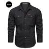 Mens Military Army Long Sleeve Shirts Casual Tactical Work Button Pocket T Shirt