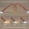 1PC Multi-function Neck-mounted Reading Light with 3 Brightness and Color Modes - Supports USB Charging, Adjustable Telescopic Arm
