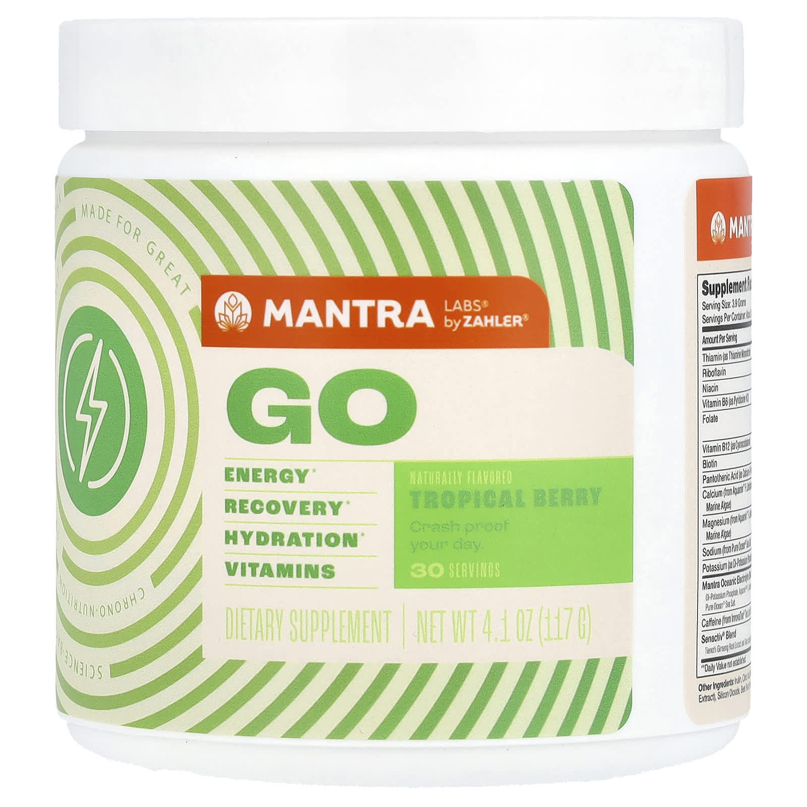 

Mantra Labs, Go, Tropical Berry, 4.1 Oz (117 G)