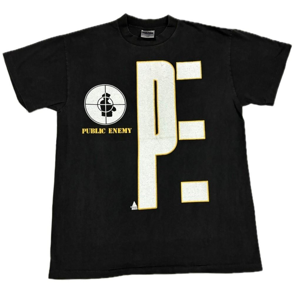 

RARE Vintage Public Enemy Hip Hop 90s Rap Black L Single Stitch T-Shirt REPRINT 4XL