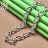 European 925 Sterling Silver OT Buckle Side Chain Necklace For Men Fashion Trends Jewelry Women Birthday Christmas Party Gifts