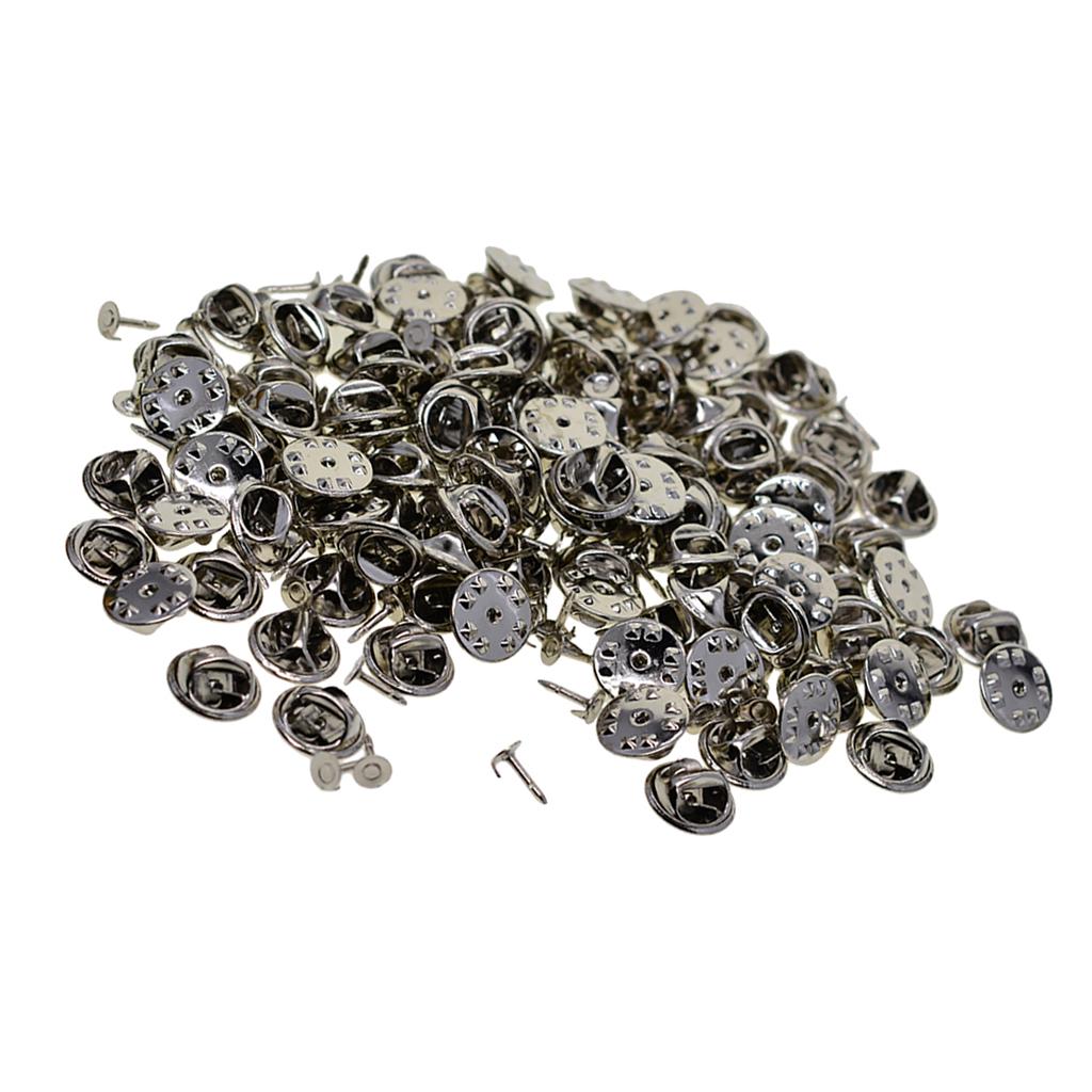 100 sád DIY kravatové pripináčiky motýľ špendlíky na chrbte brošňa Findings Silver